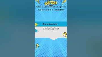 (Basic Computer Parts Trivia) Interactive Quiz 20