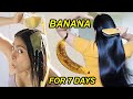 I tried BANANA on my hair every day for 7 days & this happened! *before & after results*