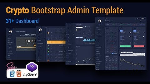 Crypto ICO Admin Template with Dark LTR Theme
