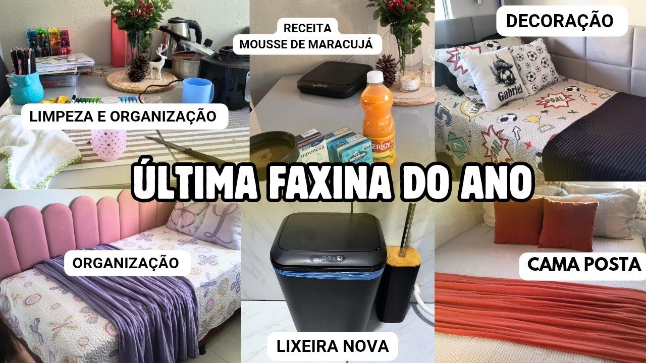 VLOGAO ULTIMA FAXINA DO ANO LIMPEI E ORGANIZEI A CASA TODA