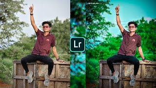 Blue and green effect lightroom photo editing tutorial in mobile || preset download free ||