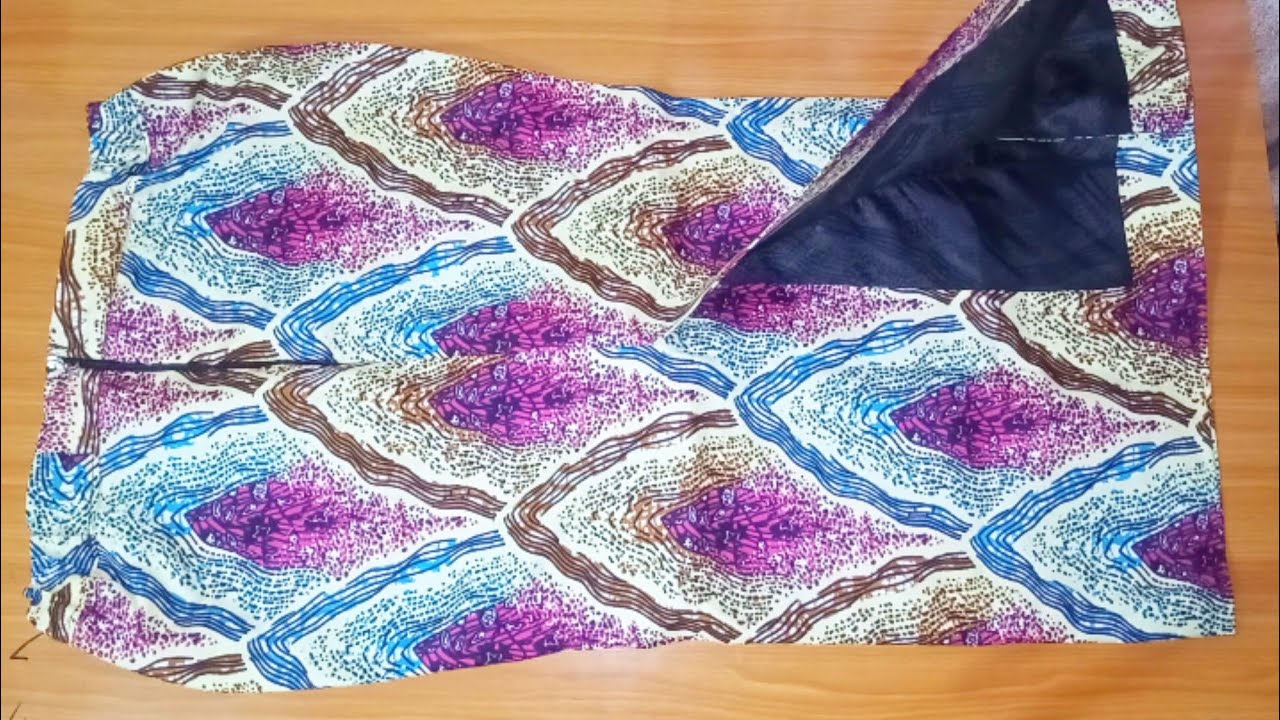 Pencil Skirt with overlap Slit | How to Cut and Sew a Long Pencil Skirt with overlap Slit.