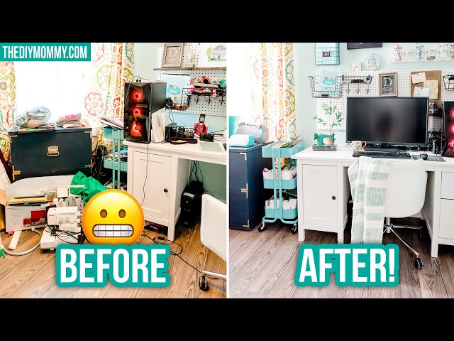 How to Organize Home Office Craft Room 