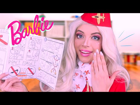 ASMR | Flight Assistant Barbie ASSISTS You! 👩‍✈️💕