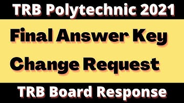 TRB Polytechnic Final Answer Change Request  TRB Official Response 😒😒😒