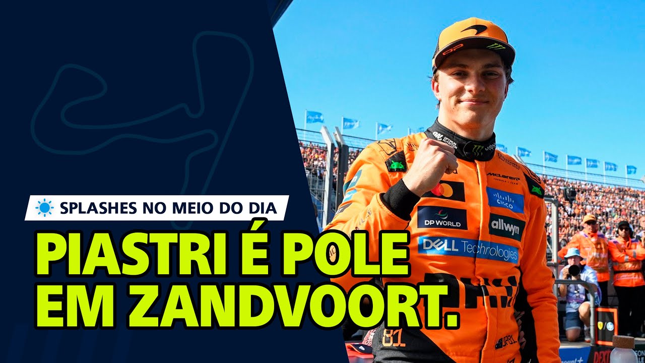 Oscar Piastri crava a pole em Zandvoort, Norris é segundo, Verstappen P3. Bortoleto é 13º. #f1