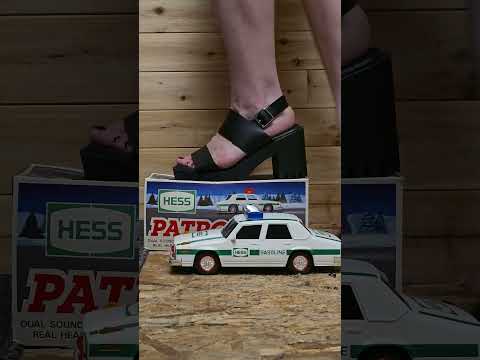 Crushing a model car in heels #crushexperiment #modelcarcrush #asmrcrush #highheels #walking