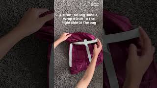 How To Fold Our Duffle Bag Into A Compact Size #bagpackers #packlight #dufflebag #hitchiehikes
