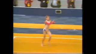 Daniela Silivas [ROM]1987 WC Compulsory FX [Dutch TV]