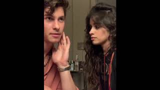 Shawn Mendes kissing Camila cabello in an instagram post
