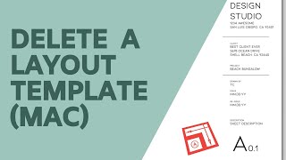 Delete a LayOut Template (Mac)