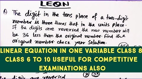 the digit in the tens place of a two digit number is 3 times that in the units place. if the digits