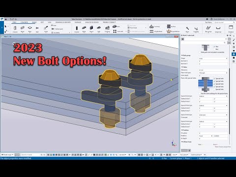 Tekla Structures 2023 - New Options for Holes and Slots