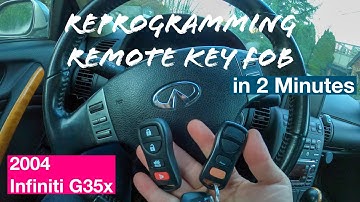 Programming a new remote key fob for 2004 Infiniti G35x (Nissan/Infiniti)