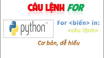 Câu lệnh lặp for trong Python - Lập trình Python