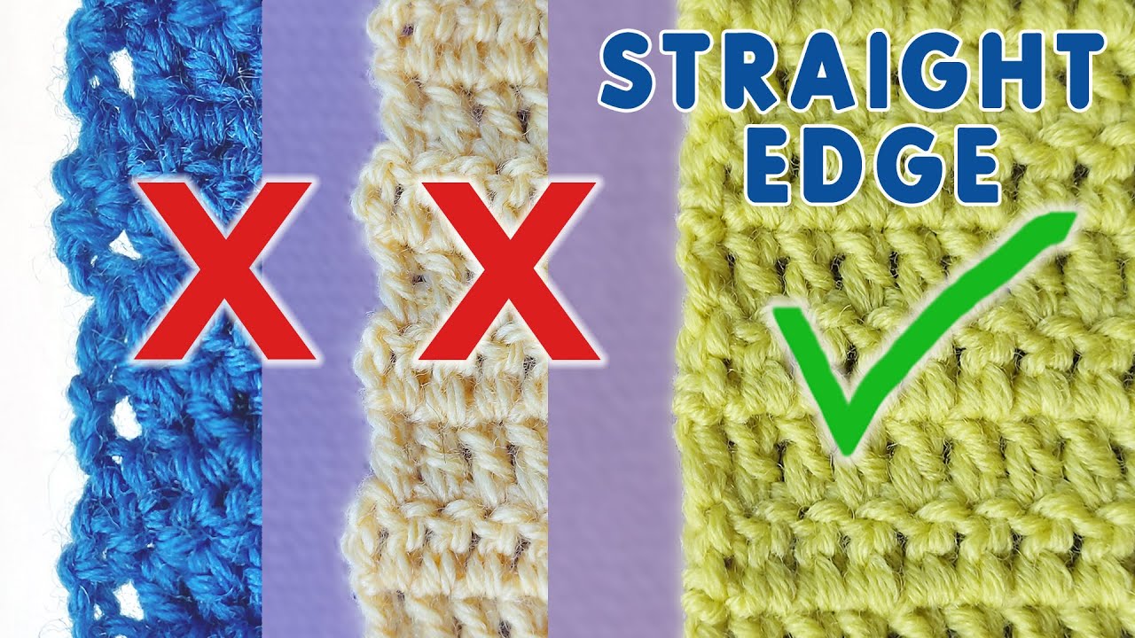 Straight Edges in Double Crochet The stacking method YouTube