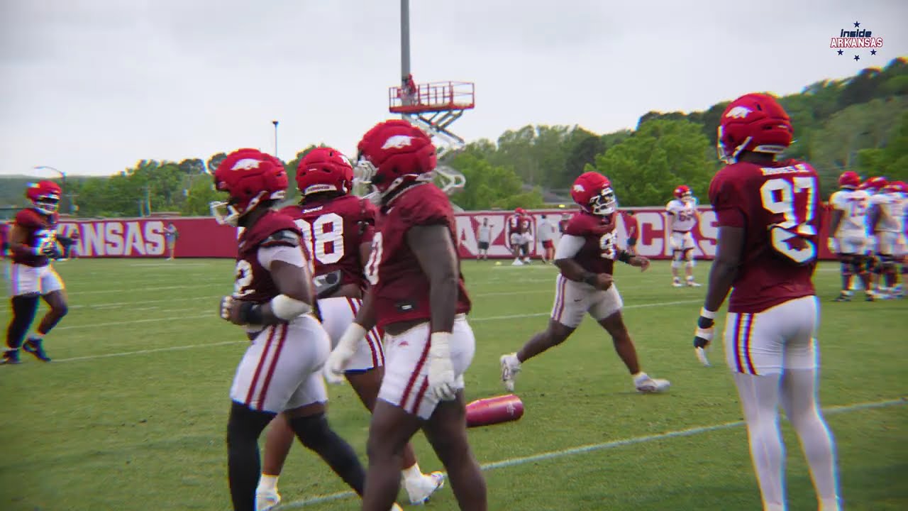Arkansas Football Practice | Full Team Preparation Session - Inside ...