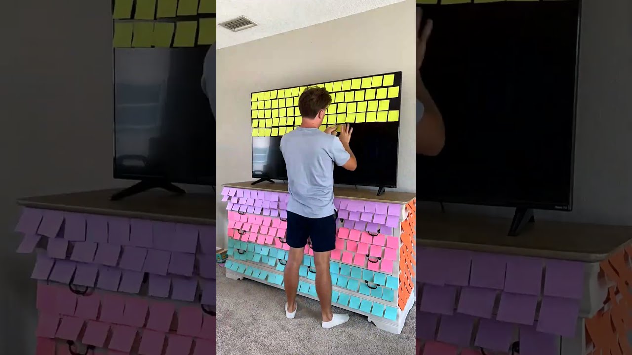 Covering Girlfriends ENTIRE ROOM In Sticky Notes