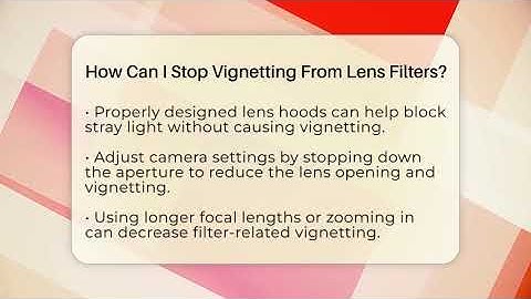 How Can I Stop Vignetting From Lens Filters? - Image Review Studio