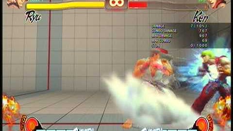 Street fighter IV - Ryu 99 hit combo (training ONLY)
