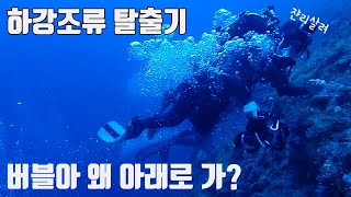 [Diving Talk] 하강조류 실제 영상! 3연타 하강조류 맞은 경험담 + 대처법