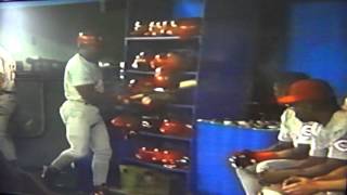 Ron Gant Smashes Helmet Rack With Bat! Cincinnati Reds