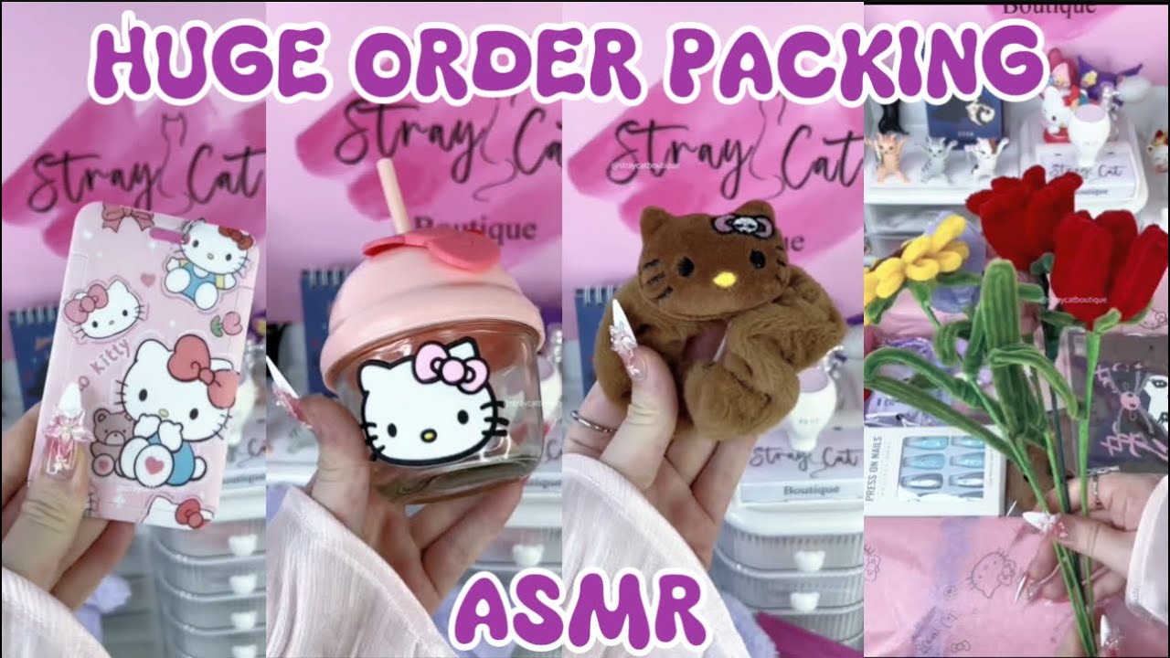 JESS HUGE ORDER PACKING 💕😻(ASMR)||SMALL BUSINESS