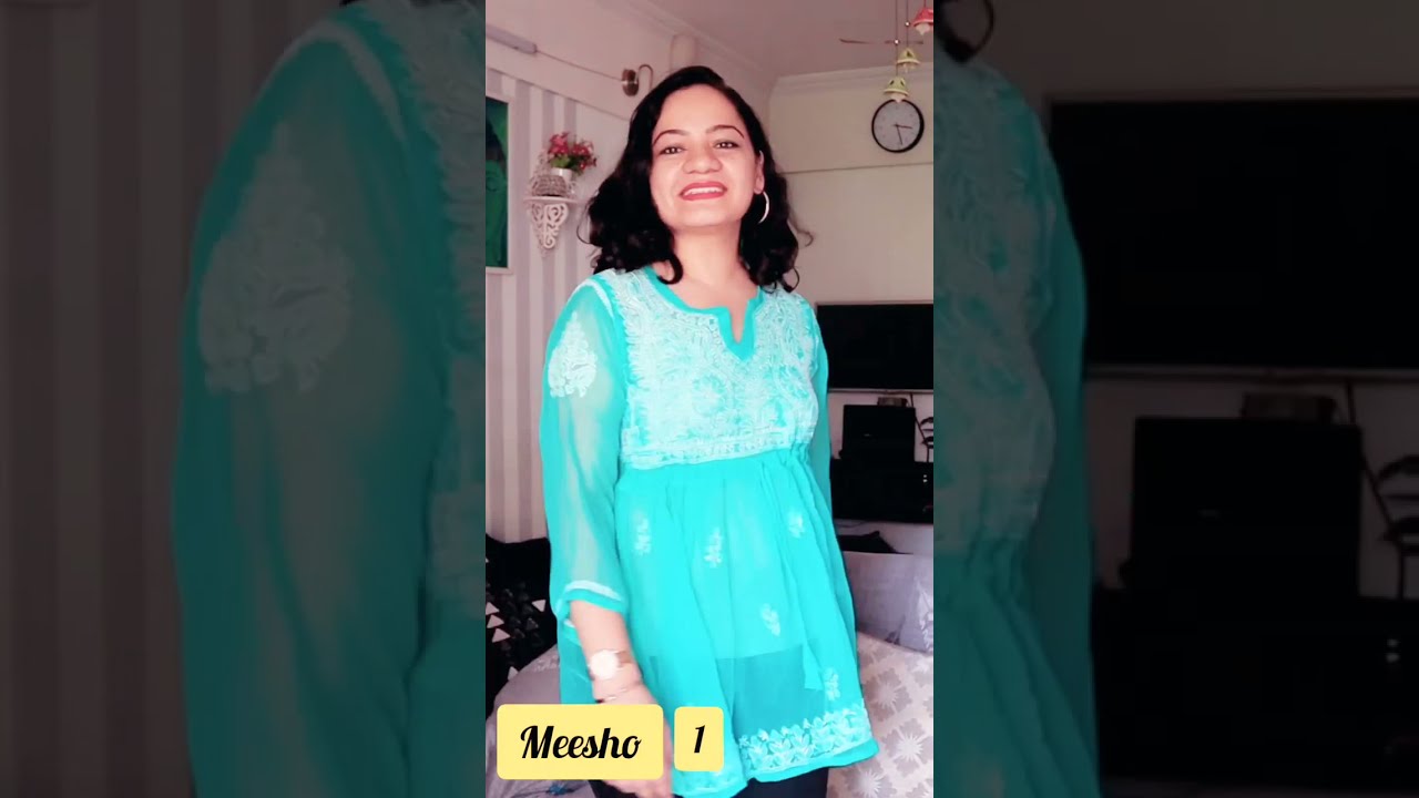 Meesho Chikankari, Cotton Kurtis 