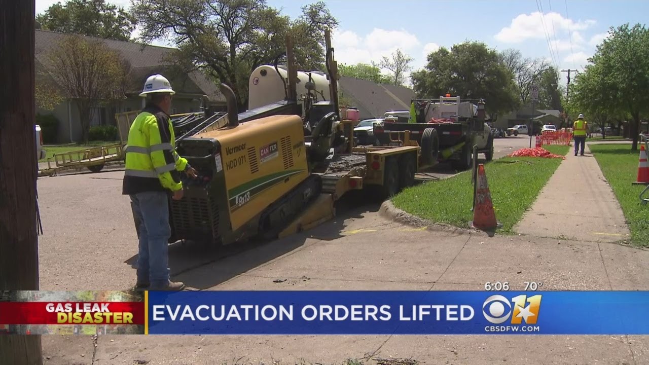 Evacuation Order Lifted After Gas Leak In Northwest Dallas - YouTube