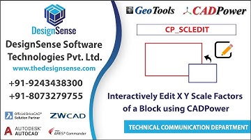 CADPower Tutorials: Interactively Edit the X Y Scale Factors of a Block using CADPower | Rakesh Rao