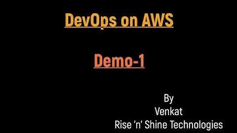 DevOps with AWS Demo 1