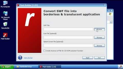 How to create a borderless & translucent EXE application from an SWF file