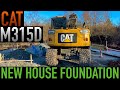 4K Excavating for a new house foundation with CAT M315D + ROTOTILT