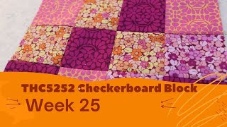 #THC5252 Week 25 Checkerboard quilt block