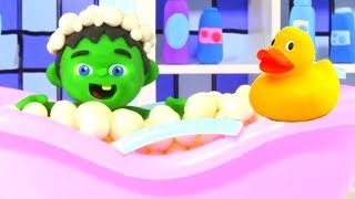 Kids Having A Bath After Playing ❤ Cartoons For Kids