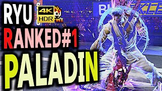 SF6: Paladin  Ryu Ranked No1 MR2100 over  VS Kimberly | sf6 4K Street Fighter 6