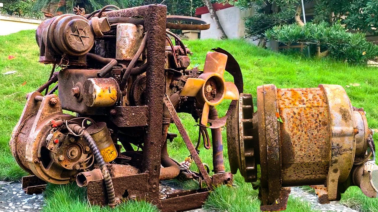 COMPLETE RESTORATION VIDEO: Rusty Kubota Generator? Here's How To ...