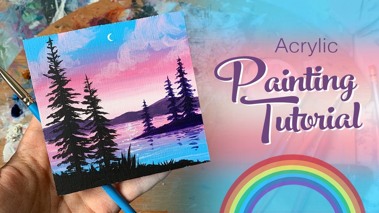 Acrylic Painting Tutorial Pride Inspired Landscape (Beginner) YouTube