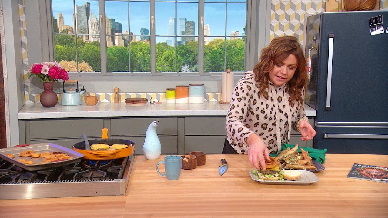 How To Make Onion Ring Burgers & Ranch-Dusted Oven Fries By Rachael