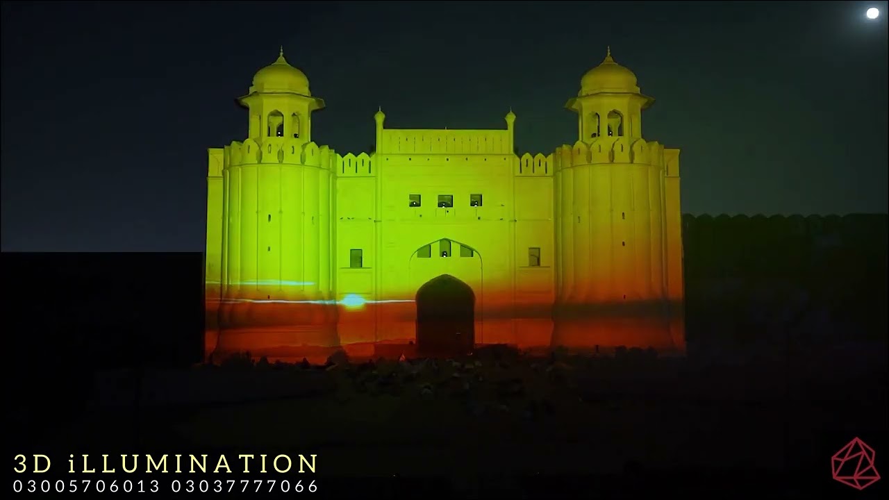 Light & Sound Show | Lahore Fort | Hazuri Bagh - Projection Mapping Walled City Lahore