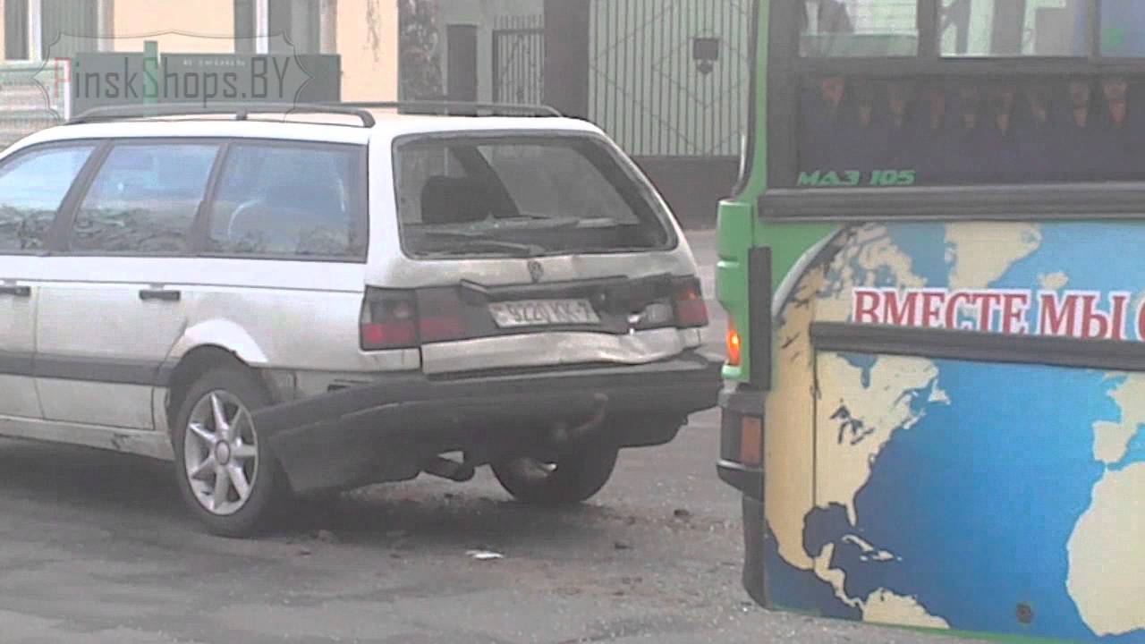 Авария ниссан и автобус
