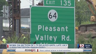 I-79 road closure delayed