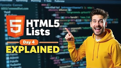 HTML Tutorial for Beginners | HTML Lists (Day 04)