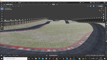 Part6 : How to make a racetrack in Blender (Creating Barrier for racetrack)