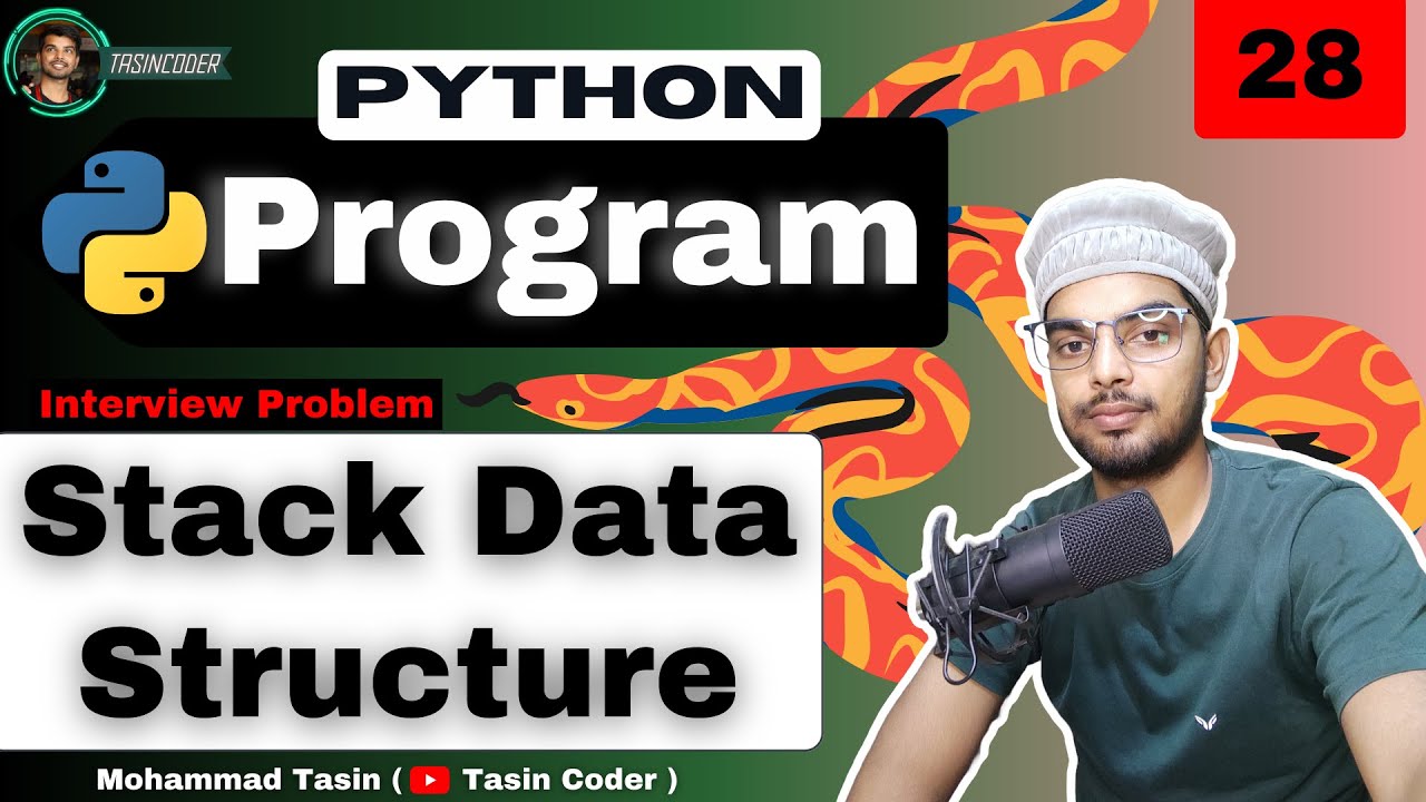 Stack Data Structure using Python ️ | Python Programs 🔥| Day 28 - YouTube