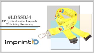Dye Sublimation Lanyards with Safety Breakaway #LDSSB34