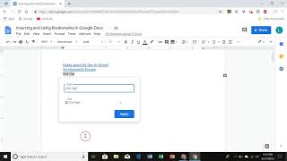 Inserting and Using Bookmarks in Google Docs