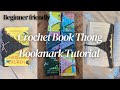 BEGINNER Crochet Lace Book Thong Bookmark Funny Gift Ideas