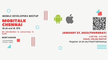 An introduction to concurrency in Swift by Mudit Kapoor | MobiTalk January 2022