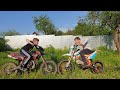 подарили крутой питбайк  топовый питбайк  Gave a cool pit bike